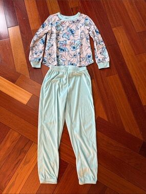 Kids Blue Character Print Pajama Set